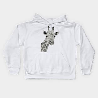 Dotwork Giraffe Art Print Kids Hoodie